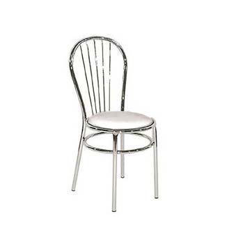 Furniture123 Venice Chair with Padded Seat in White