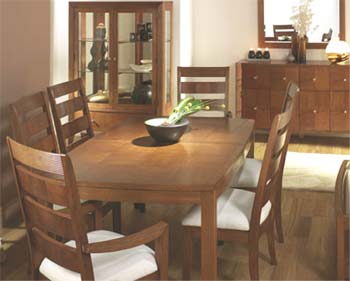 Furniture123 Vermont Dining Set with Ladderback Chairs