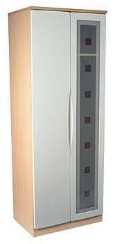 Furniture123 Verona Birch 2 Door Glass Wardrobe