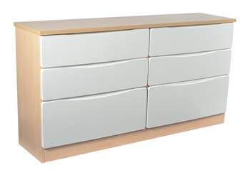 Furniture123 Verona Birch 6 Drawer Double Chest