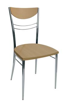 Furniture123 Verona Chair with Wooden Seat - WHILE STOCKS LAST!