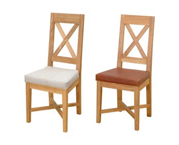 Furniture123 Verviers Oak Cross Back Dining Chair
