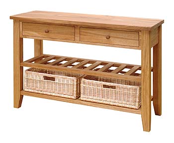 Furniture123 Verviers Oak Double Basket Kitchen Table