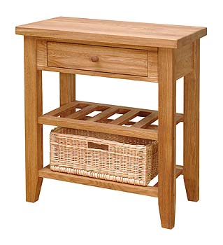 Verviers Oak Single Basket Kitchen Table