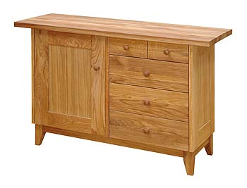 Furniture123 Verviers Oak Small Combination Sideboard