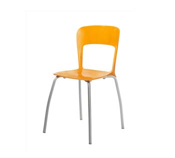 Furniture123 Vogue Dining Chair in Orange (set of 6) - FREE