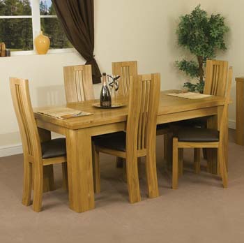 Furniture123 Warebridge Solid Oak Rectangular Dining Table