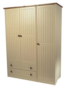 Furniture123 Waterford Pine 3 Door 2 Drawer Wardrobe