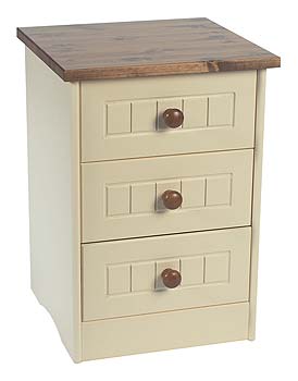 Furniture123 Waterford Pine 3 Drawer Bedside Table