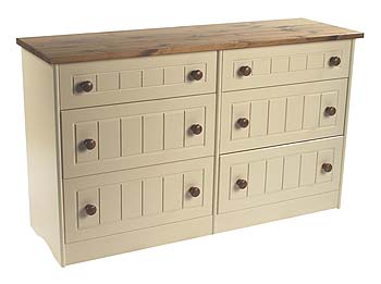 Furniture123 Waterford Pine 6 Drawer Double Chest