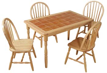 Furniture123 Windsor Tile Top Rectangular Dining Set
