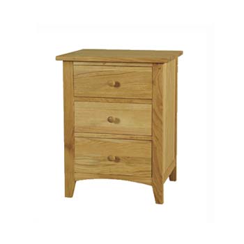 Furniture123 Yale 3 Drawer Bedside Chest in Oak