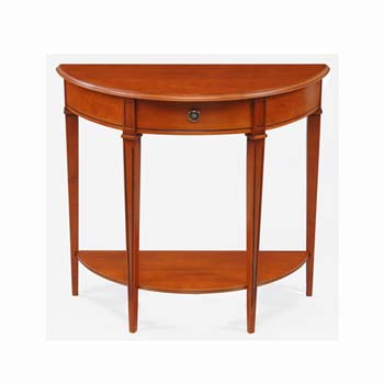Furniture123 Yarlside Half Circle Console Table in Cherry