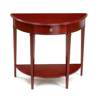 Yarlside Half Circle Console Table in Mahogany