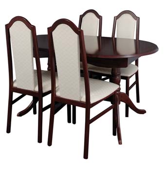 Furniture123 Yeovil Oval Extending Dining Set with