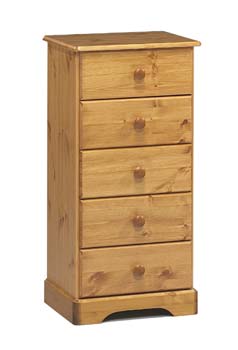 Furniture123 York 5 Drawer Narrow Chest