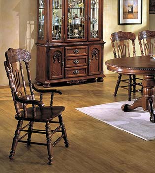 Furniture123 York Oak Carver Chair