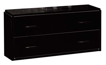 Furniture123 Zan 2 Drawer Chest in Black