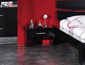 Furniture123 Zan Bedside Chest in Black