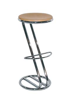 Furniture123 Zed Stool with Wooden Seat