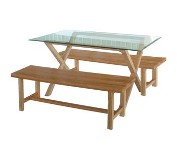 Zen Dining Set with 2 Benches