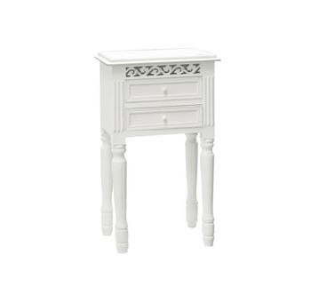 Furniture123 Zurich White 2 Drawer Bedside Chest - FREE NEXT