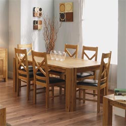 Furniturelink - Prato 160cm Dining Table with 6