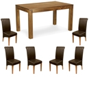 6 Brown Chairs with Free Monte Carlo Oak Style