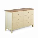 FurnitureToday Alaska Ivory 6 drawer dresser
