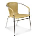 FurnitureToday Alloy and Wicker Armchair