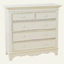 FurnitureToday Amaryllis French style 5 drawer chest of drawers
