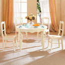 FurnitureToday Amaryllis French style carved round dining table