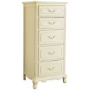 FurnitureToday Ambiance krystal white 5-drawer Tall Chest