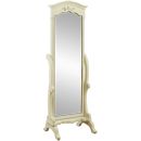 FurnitureToday Ambiance krystal white floor standing mirror