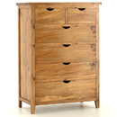 FurnitureToday Amish pine 6 drawer chest of drawers