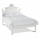 FurnitureToday Amore White Crested Low End Bed
