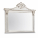 FurnitureToday Amore White Crested Mirror