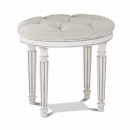 FurnitureToday Amore White Dressing Table Stool