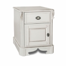 Amore White Large Bedside with Door
