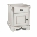 FurnitureToday Amore White Large Bedside with Door