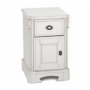 FurnitureToday Amore White Small Bedside with Door
