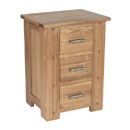 FurnitureToday Antibes light 3 drawer nightstand