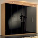 FurnitureToday Apollo six door wardrobe black