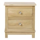 FurnitureToday Arundel oak 2 drawer bedside chest