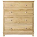 FurnitureToday Arundel oak 3 plus 2 chest