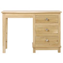 FurnitureToday Arundel oak single pedestal dressing table
