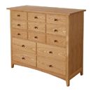 FurnitureToday Ash 13 drawer chest of drawers