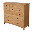 FurnitureToday Ash 13 drawer chest of drawers