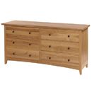FurnitureToday Ash 6 drawer wide chest