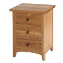 FurnitureToday Ash night table with three drawers